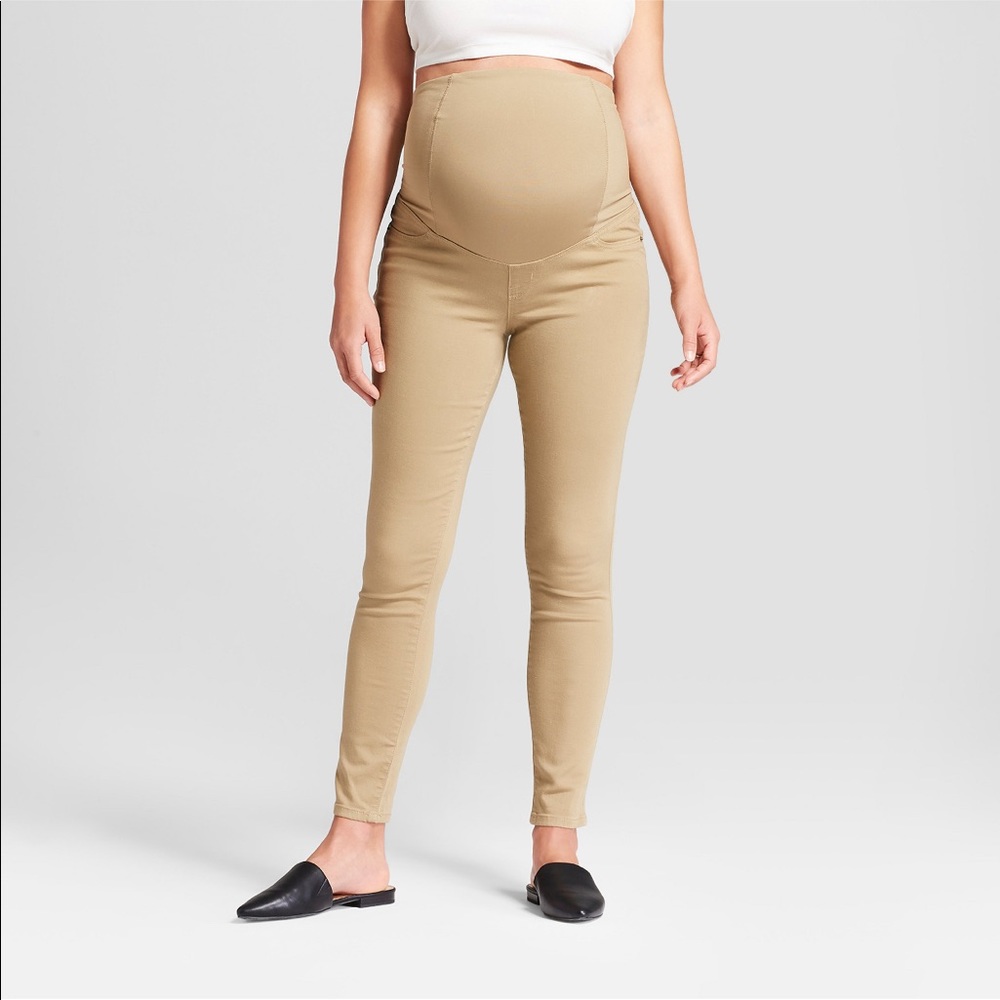 Tan maternity pants